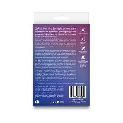 COLOURS CURVE VIBRATING 5 IN. DILDO PURPLE