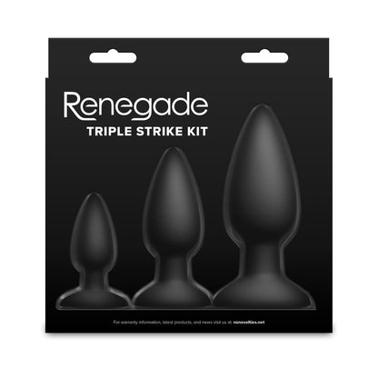 NS NOVELTIES - RENEGADE TRIPLE STRIKE PLUG KIT BLACK