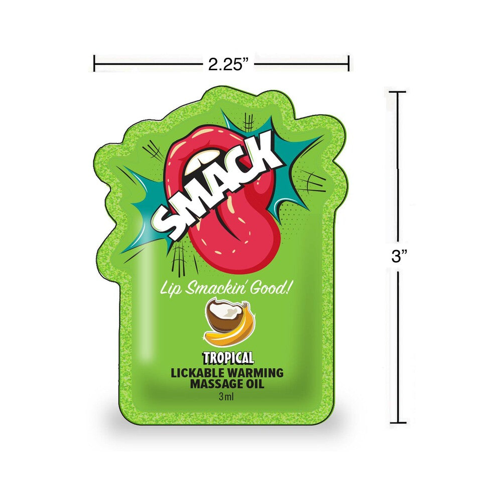 SMACK LICKABLE MASSAGE OIL 3 ML POUCH TROPICAL