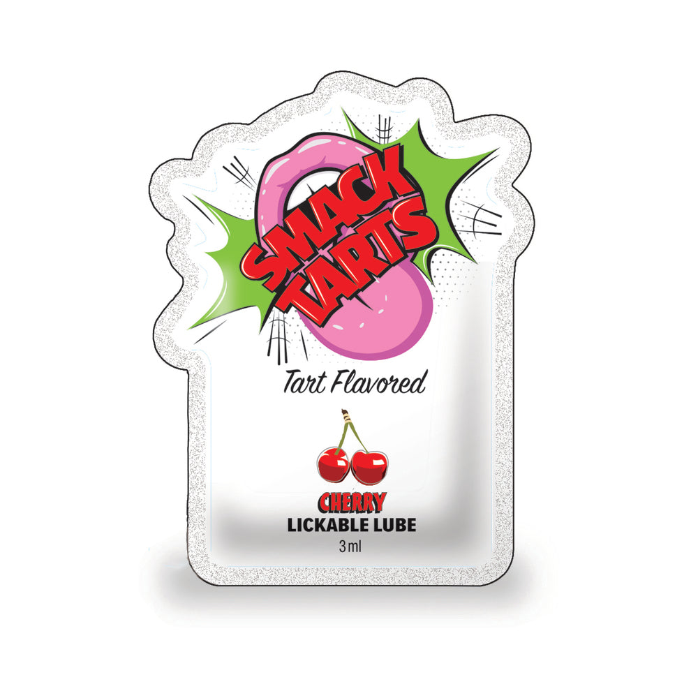 LITTLE GENIE - SMACK TARTS LICKABLE LUBE SOUR CHERRY 3 ML POUCH 36-PIECE DISPLAY