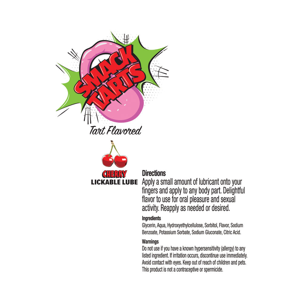 LITTLE GENIE - SMACK TARTS LICKABLE LUBE SOUR CHERRY 3 ML POUCH 36-PIECE DISPLAY