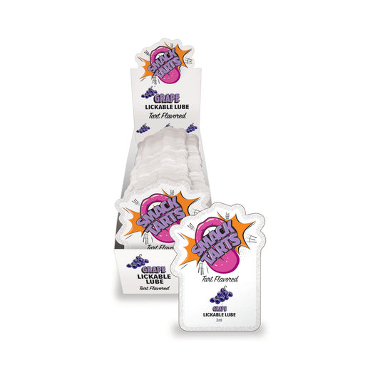 LITTLE GENIE - SMACK TARTS LICKABLE LUBE SOUR GRAPE 3 ML POUCH 36-PIECE DISPLAY