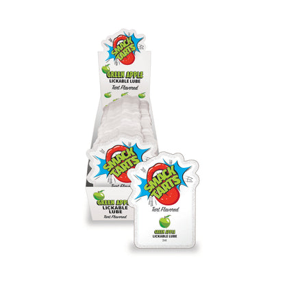 LITTLE GENIE - SMACK TARTS LICKABLE LUBE SOUR GREEN APPLE 3 ML POUCH  36-PIECE DISPLAY