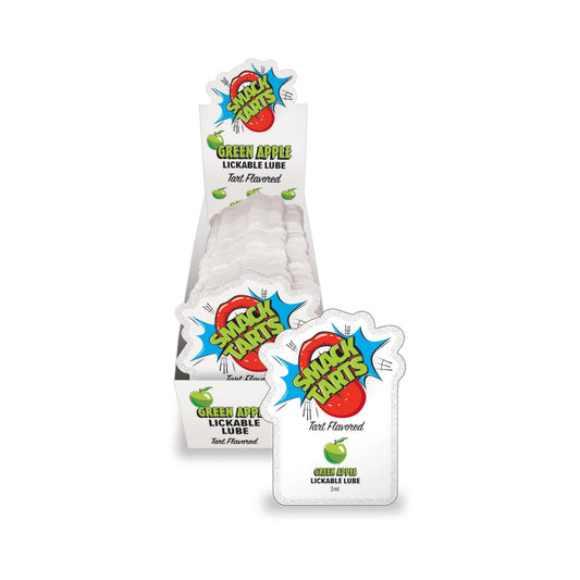 LITTLE GENIE - SMACK TARTS LICKABLE LUBE SOUR GREEN APPLE 3 ML POUCH  36-PIECE DISPLAY