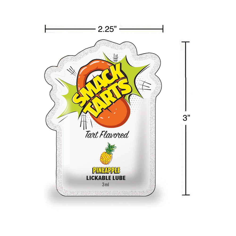 LITTLE GENIE - SMACK TARTS LICKABLE LUBE SOUR PINEAPPLE 3 ML POUCH  36-PIECE DISPLAY