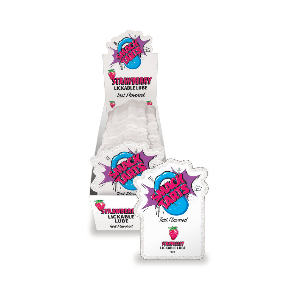 LITTLE GENIE - SMACK TARTS LICKABLE LUBE SOUR STRAWBERRY 3 ML POUCH 36-PIECE DISPLAY