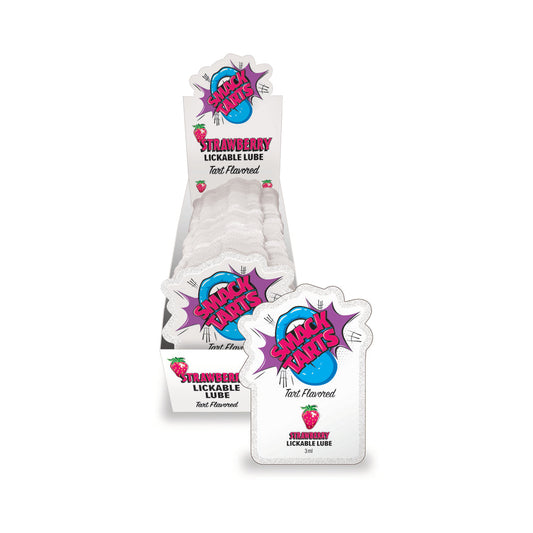 LITTLE GENIE - SMACK TARTS LICKABLE LUBE SOUR STRAWBERRY 3 ML POUCH 36-PIECE DISPLAY