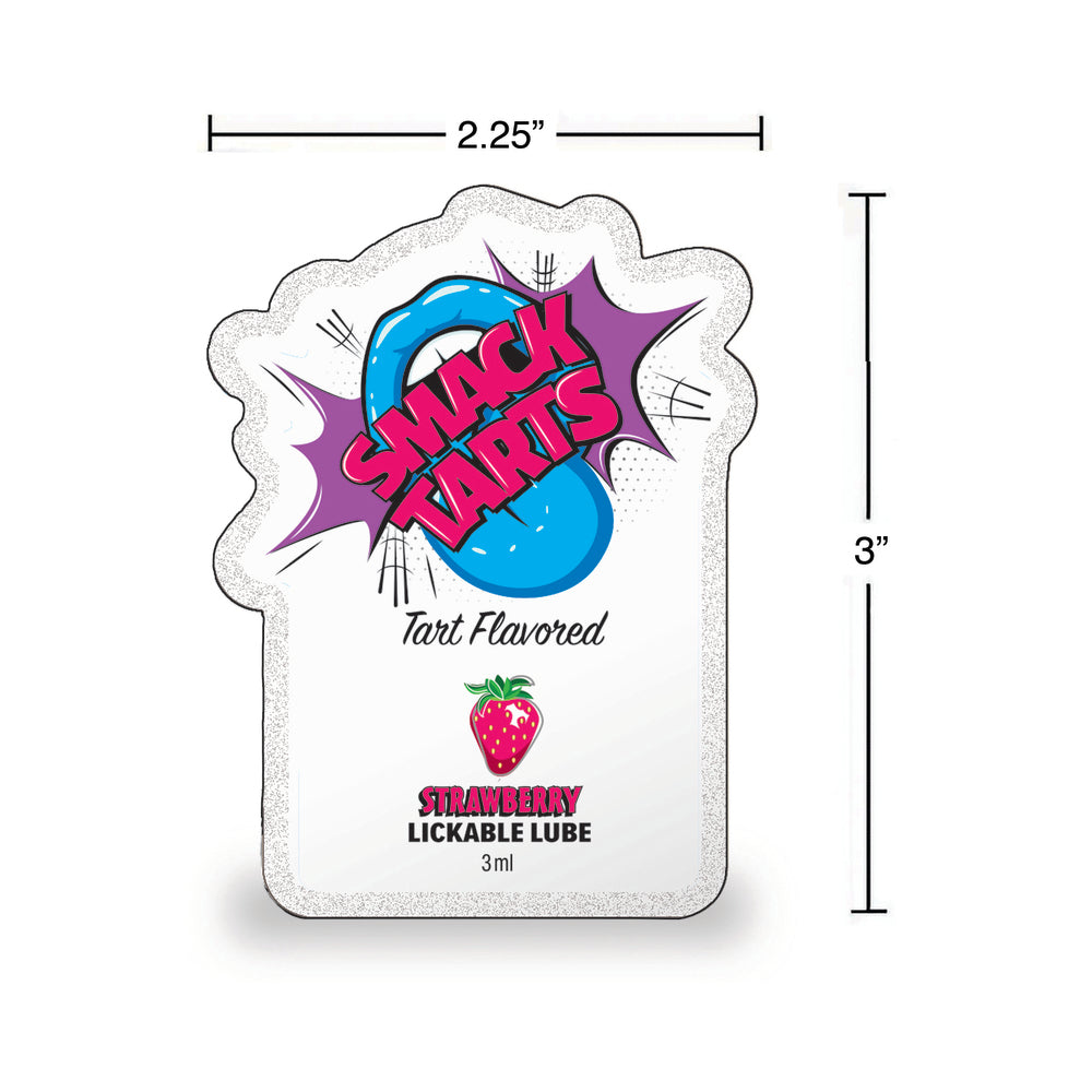 LITTLE GENIE - SMACK TARTS LICKABLE LUBE SOUR STRAWBERRY 3 ML POUCH 36-PIECE DISPLAY