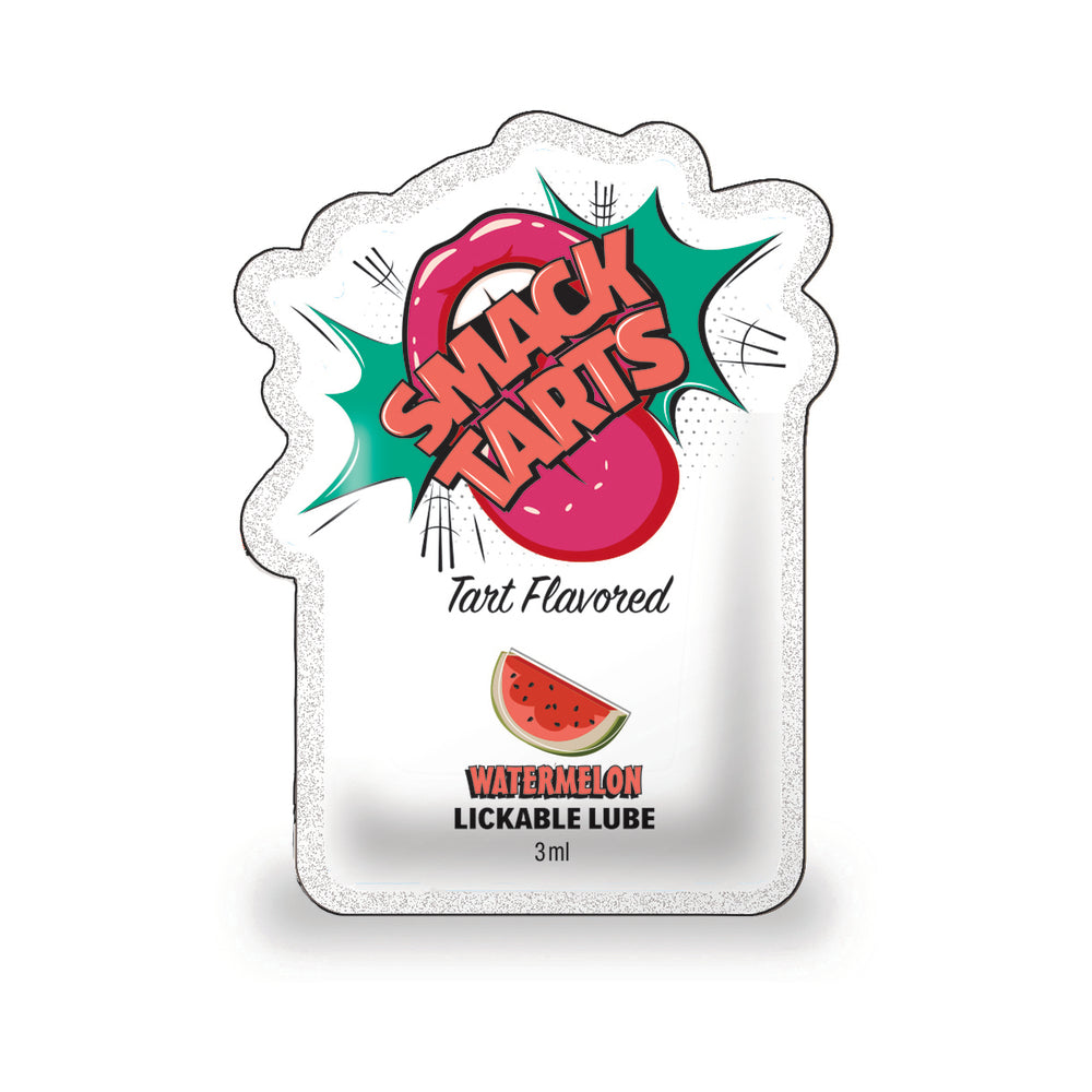 LITTLE GENIE - SMACK TARTS LICKABLE LUBE SOUR WATERMELON 3 ML POUCH 36-PIECE DISPLAY