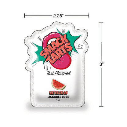 LITTLE GENIE - SMACK TARTS LICKABLE LUBE SOUR WATERMELON 3 ML POUCH 36-PIECE DISPLAY