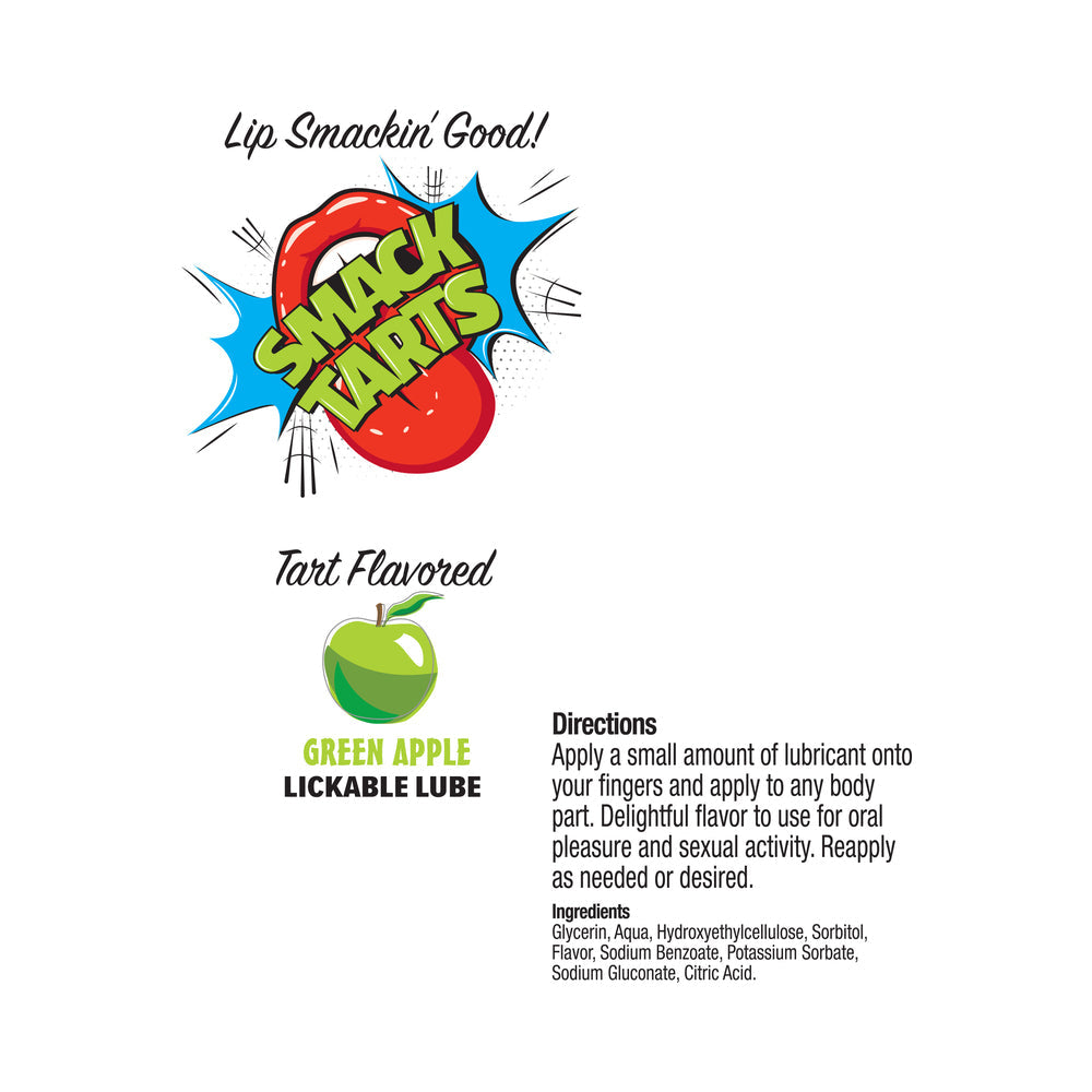SMACK TARTS LICKABLE LUBE SOUR GREEN APPLE 2 OZ.