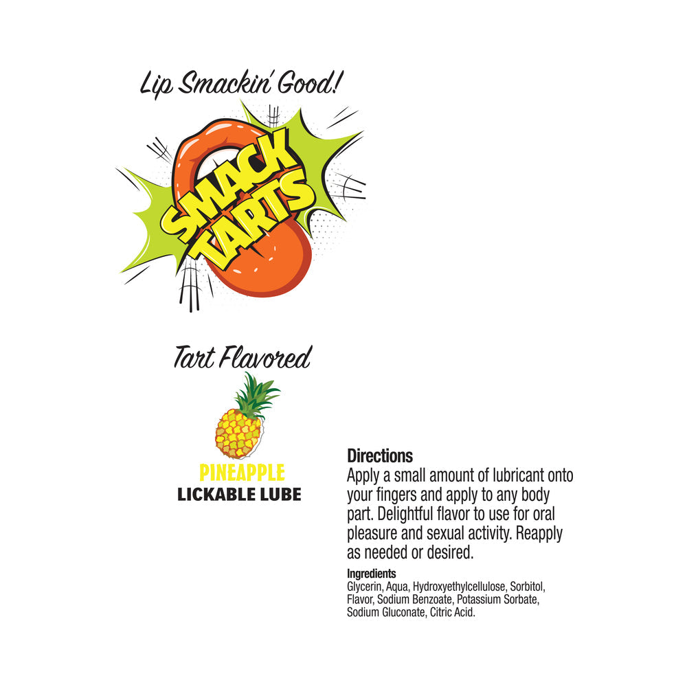 SMACK TARTS LICKABLE LUBE SOUR PINEAPPLE 2 OZ.