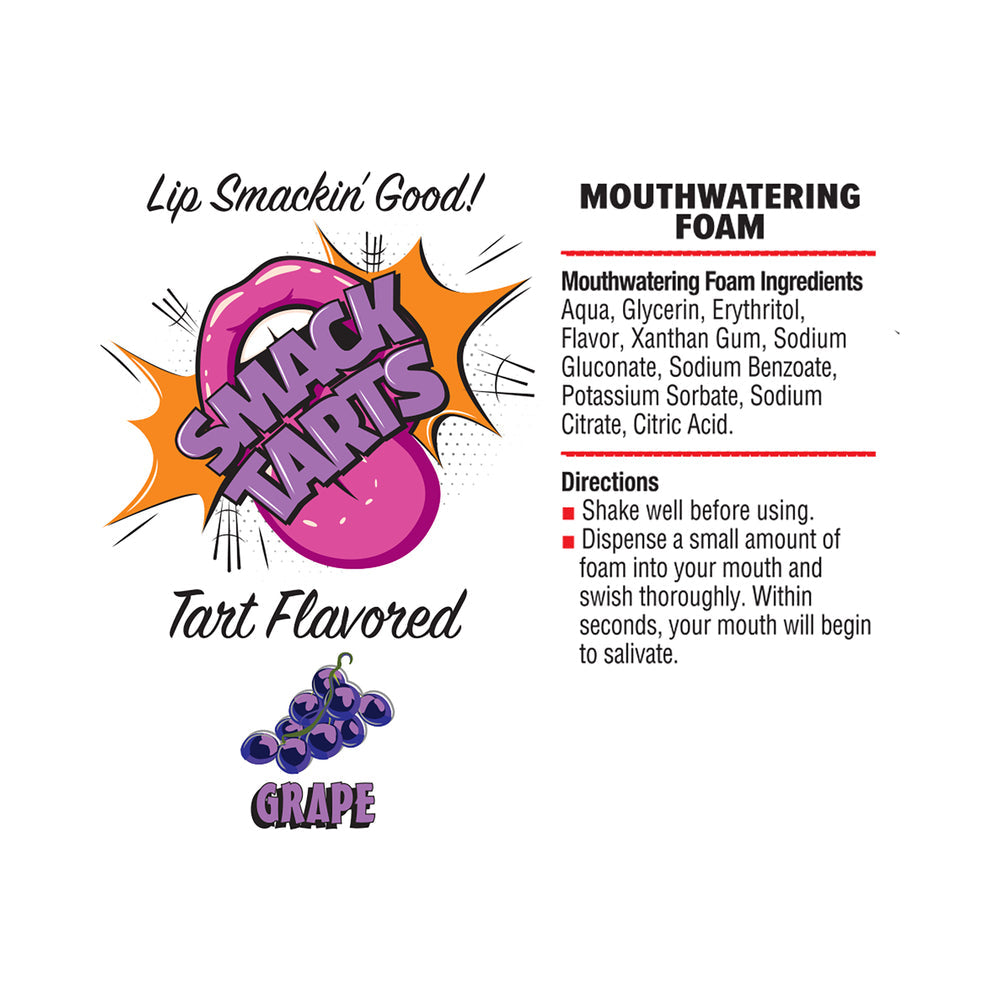 SMACK TARTS MOUTHWATERING FOAM SOUR GRAPE 2.7 OZ.