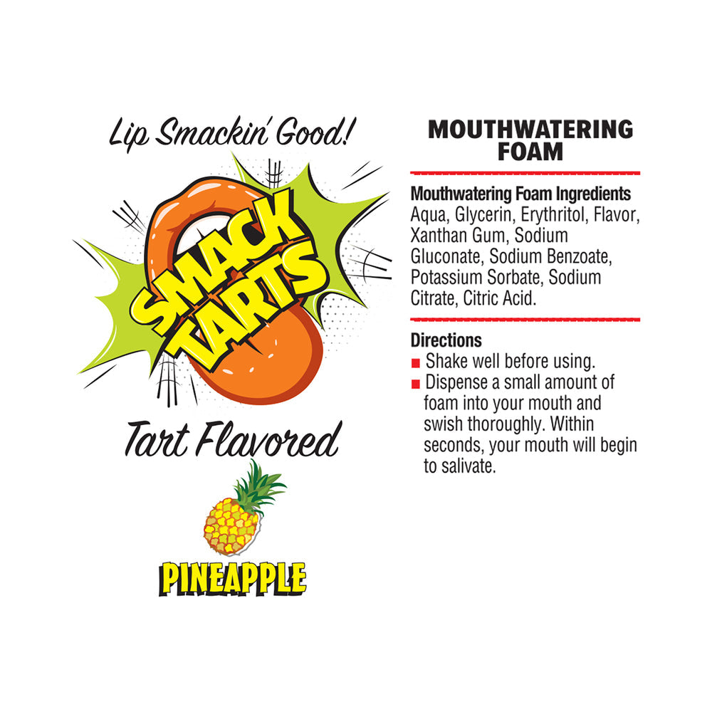 SMACK TARTS MOUTHWATERING FOAM SOUR PINEAPPLE 2.7 OZ.