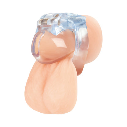 ELECTRIC EEL - BLUE LINE SMALL DICK ACRYLIC MINI CHASTITY CAGE