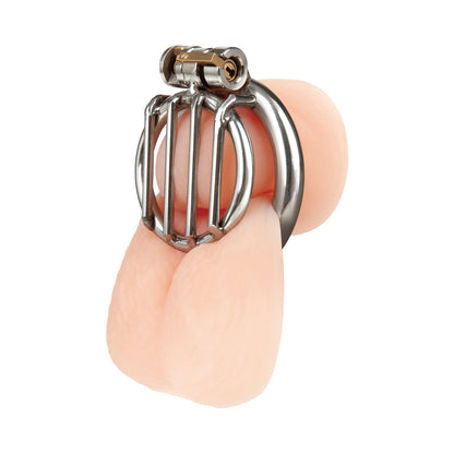 ELECTRIC EEL - BLUE LINE STAINLESS STEEL INVERTED MICRO JAIL TIME CHASTITY CAGE