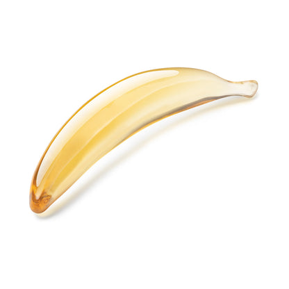 GLAS BANANA JOY 7 IN. GLASS DILDO