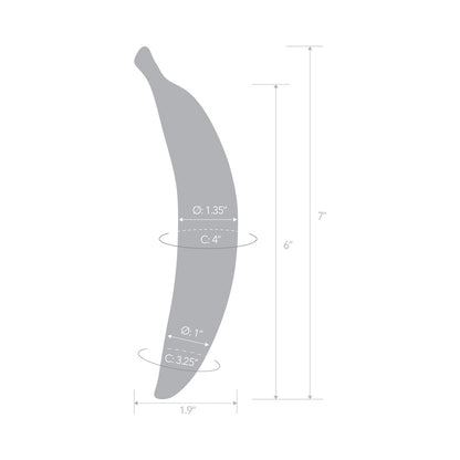 GLAS BANANA JOY 7 IN. GLASS DILDO