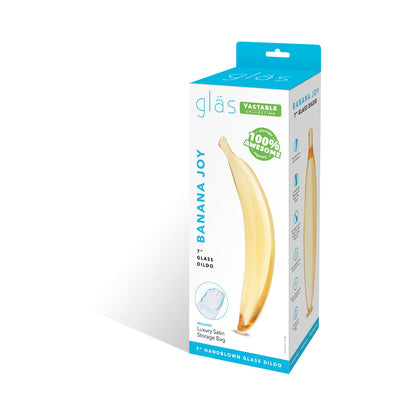 GLAS BANANA JOY 7 IN. GLASS DILDO