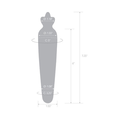 GLAS BUNNY''S SECRET 7.25 IN. GLASS DILDO