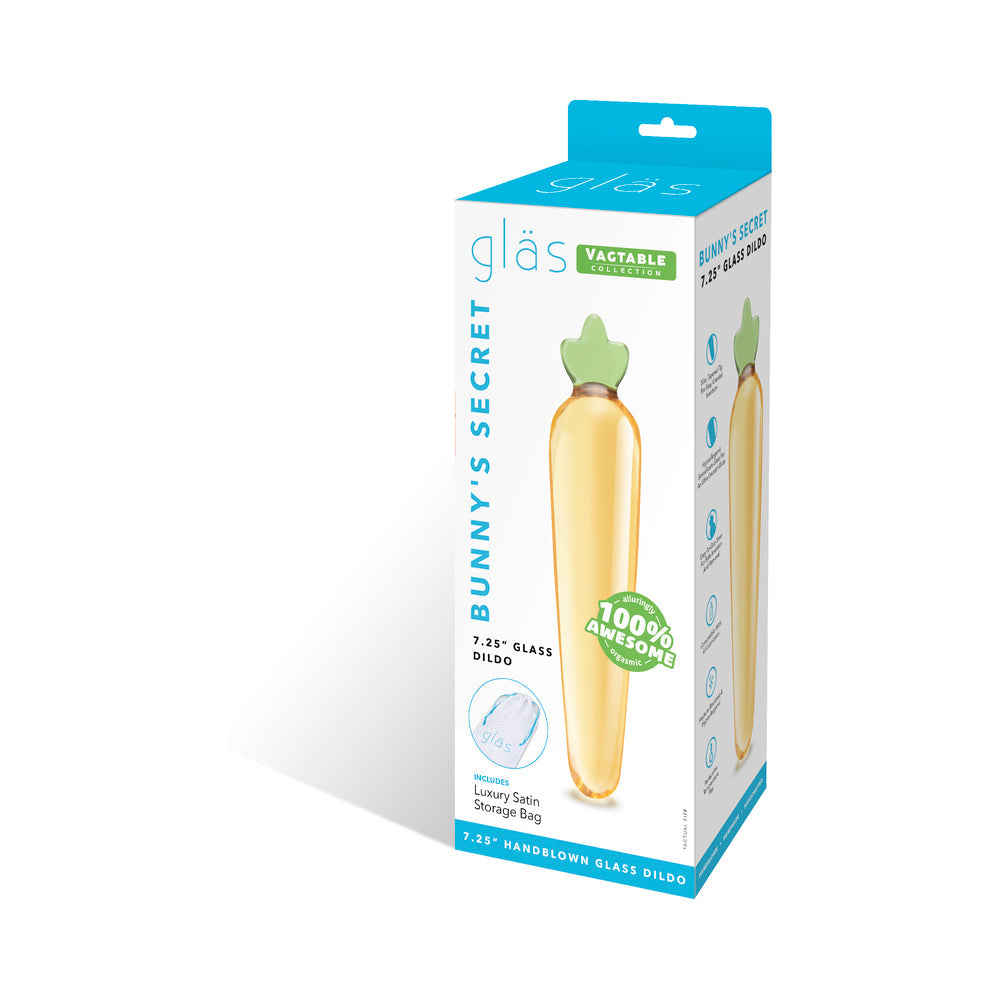 GLAS BUNNY''S SECRET 7.25 IN. GLASS DILDO