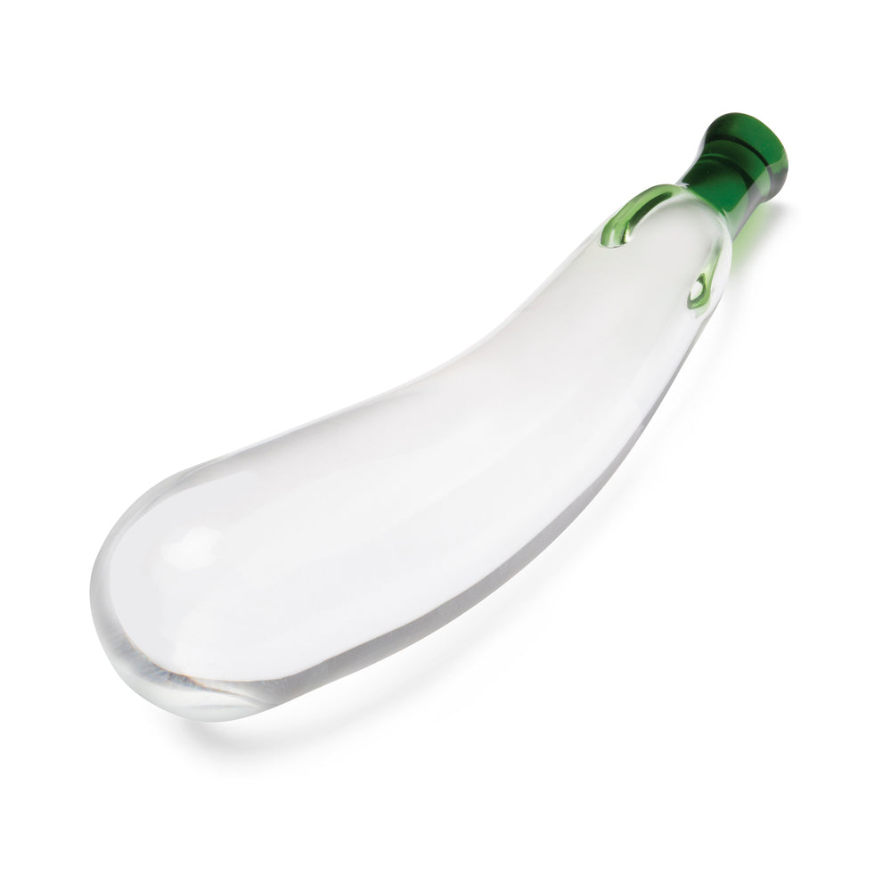 GLAS EGGPLANT ECSTASY 7.25 IN. GLASS DILDO
