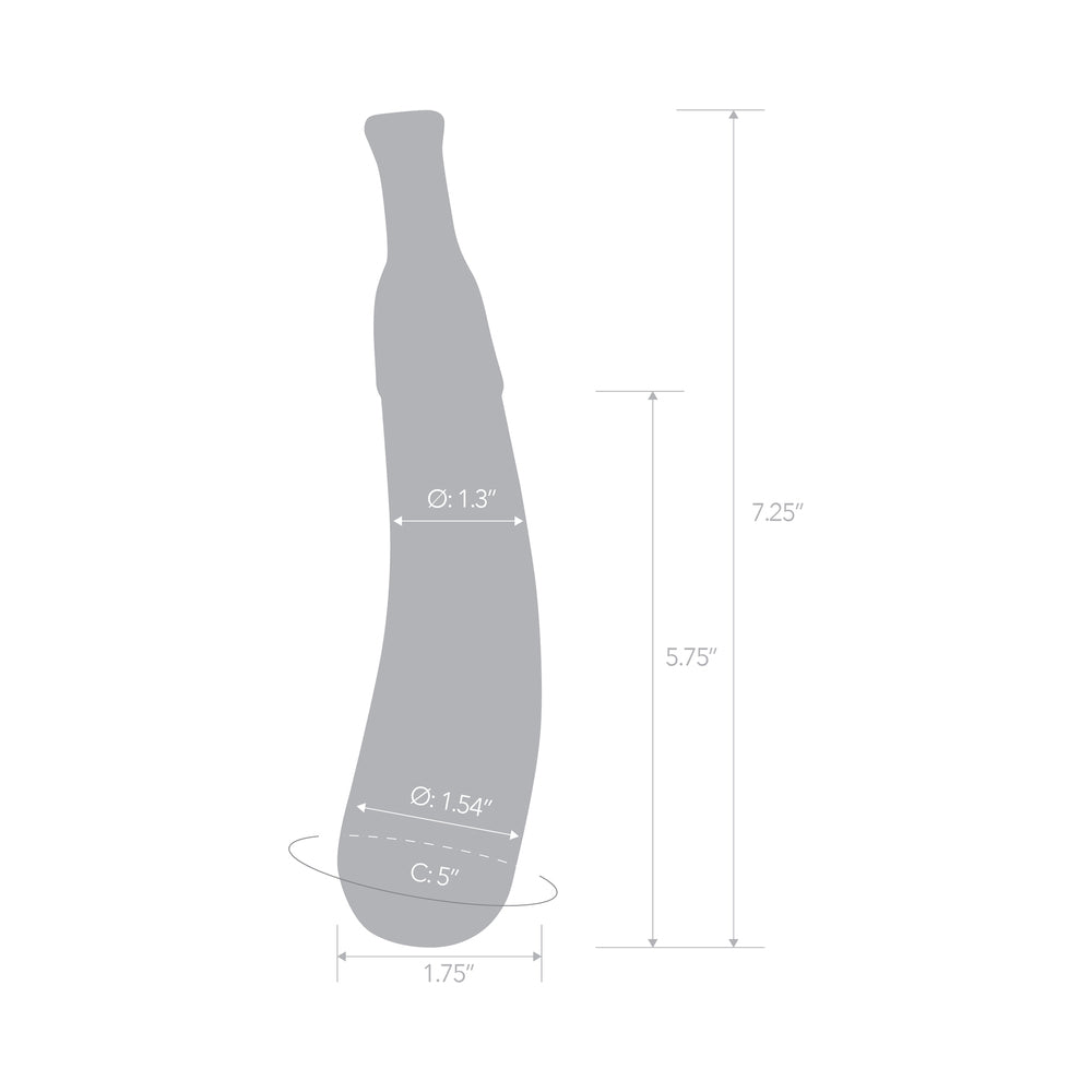 GLAS EGGPLANT ECSTASY 7.25 IN. GLASS DILDO