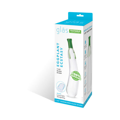 GLAS EGGPLANT ECSTASY 7.25 IN. GLASS DILDO