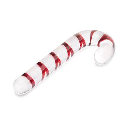 GLAS CANDY CANE DREAM 7.5 IN. GLASS DILDO