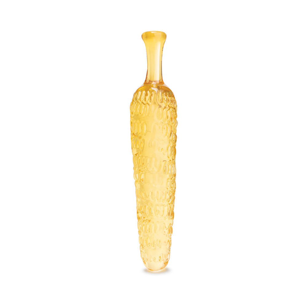 GLAS CORNSTAR 8 IN. GLASS DILDO
