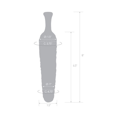 GLAS CORNSTAR 8 IN. GLASS DILDO