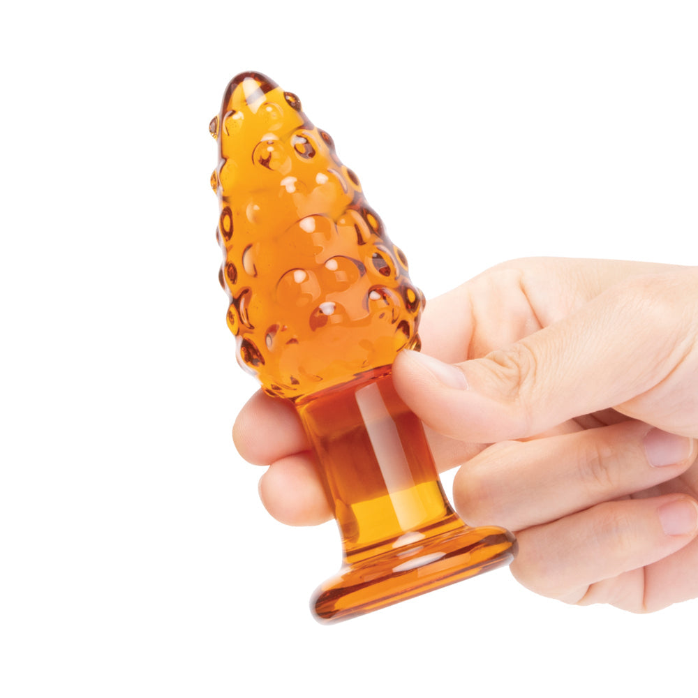 GLAS CORNSTAR 4 IN. GLASS BUTT PLUG