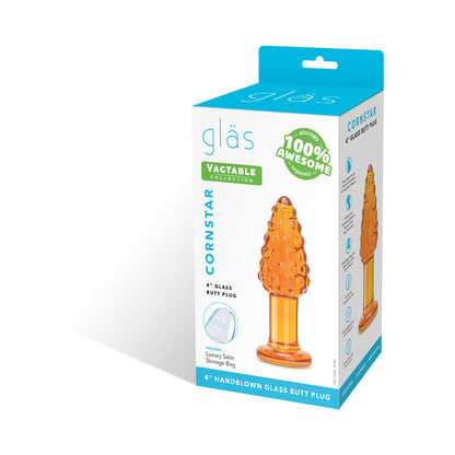 GLAS CORNSTAR 4 IN. GLASS BUTT PLUG