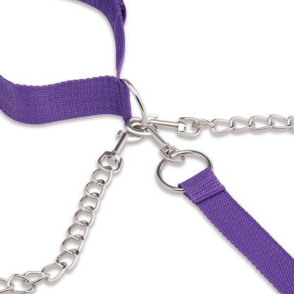 ANGUILA ELÉCTRICA - CONJUNTO DE COLLAR, PUÑOS Y CORREA LUX FETISH CON PUÑOS Y CORREA EXTRAÍBLES