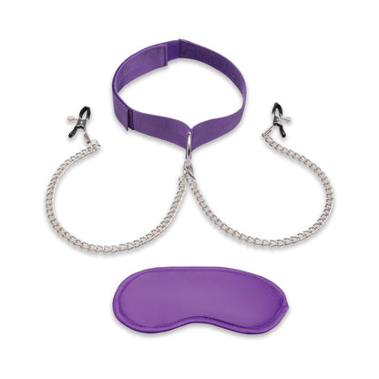 LUX FETISH COLLAR & NIPPLE CLAMPS