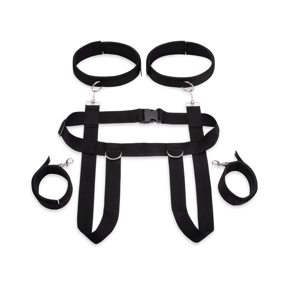 LUX FETISH POSITION PAL HARNESS WITH REMOVABLE THIGH CUFFS