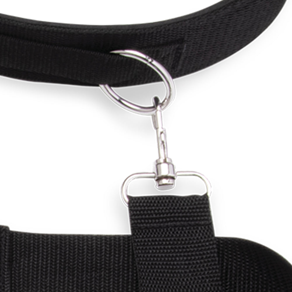 LUX FETISH POSITION PAL HARNESS WITH REMOVABLE THIGH CUFFS