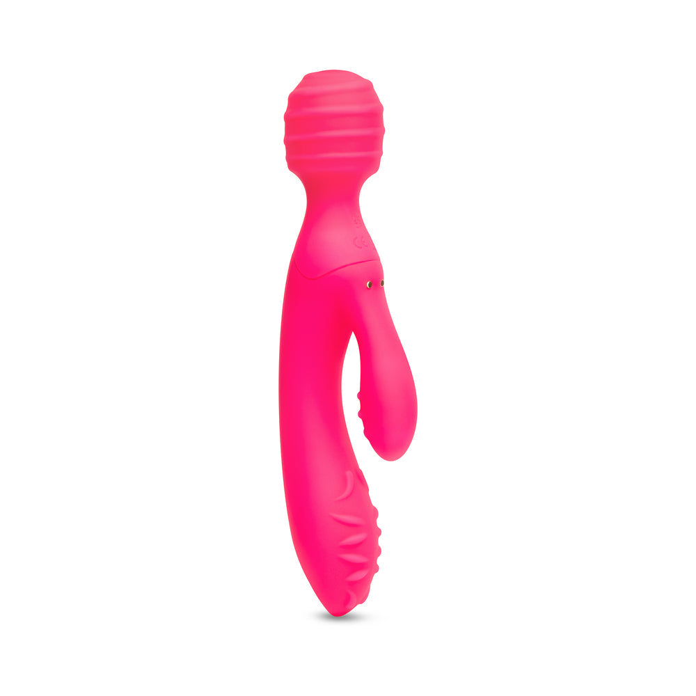 TOGETHER TOY - TOGETHER TRI DELIGHT DUAL-ENDED TRIPLE STIM WAND & RABBIT VIBRATOR