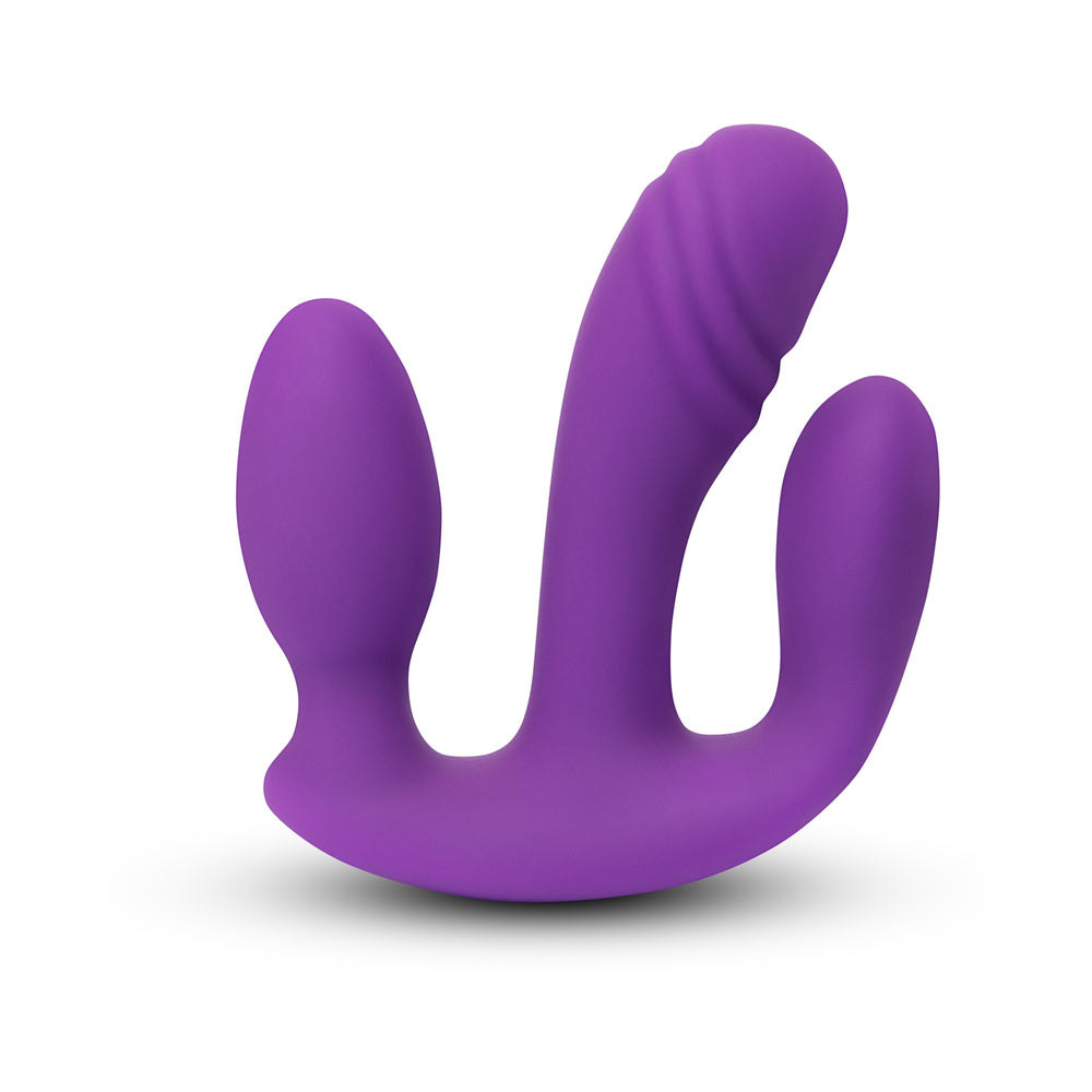 TOGETHER BLENDED PLEASURE REMOTE CONTROLLED TRIPLE-PRONGED VIBRATOR