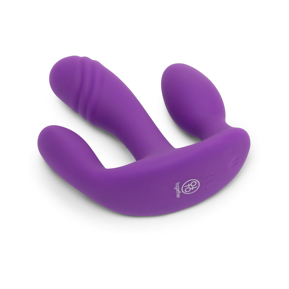 TOGETHER BLENDED PLEASURE REMOTE CONTROLLED TRIPLE-PRONGED VIBRATOR