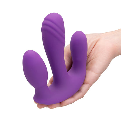 TOGETHER BLENDED PLEASURE REMOTE CONTROLLED TRIPLE-PRONGED VIBRATOR