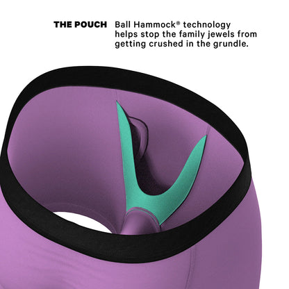 SHINESTY - THE DOUBLE ENTENDRE EGGPLANT BALL HAMMOCK POUCH UNDERWEAR WITH FLY