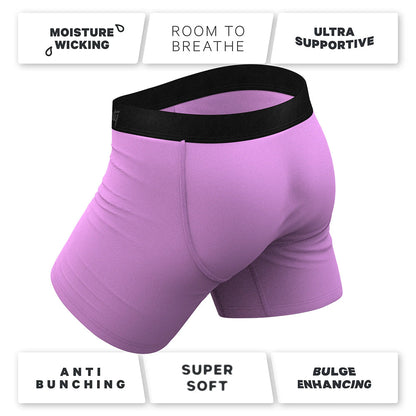 SHINESTY - THE DOUBLE ENTENDRE EGGPLANT BALL HAMMOCK POUCH UNDERWEAR WITH FLY
