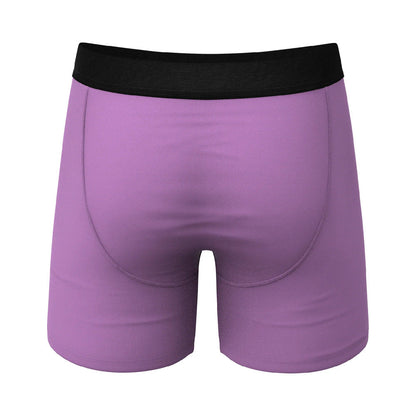 SHINESTY - THE DOUBLE ENTENDRE EGGPLANT BALL HAMMOCK POUCH UNDERWEAR WITH FLY 2XL