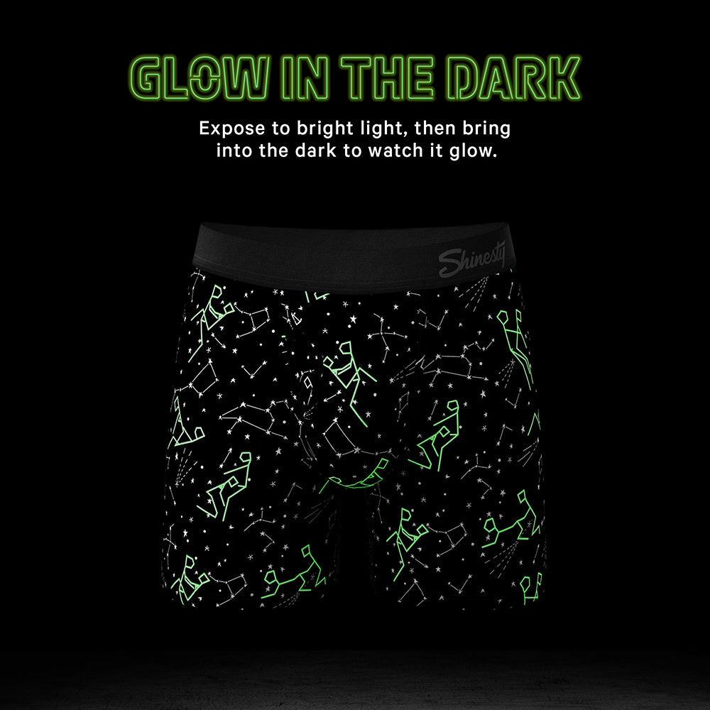 SHINESTY THE BIG BANG GLOW-IN-THE-DARK CONSTELLATION BALL HAMMOCK POUCH UNDERWEAR WITH FLY XS