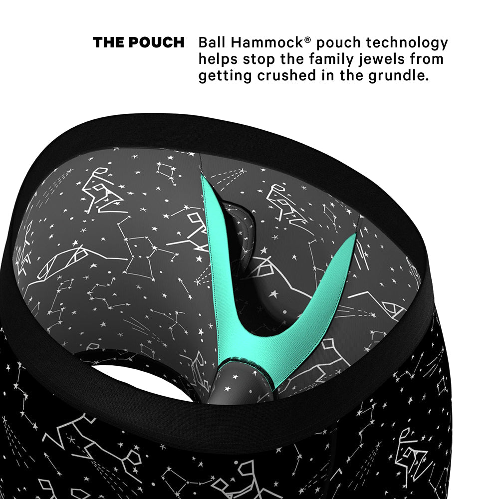 SHINESTY THE BIG BANG GLOW-IN-THE-DARK CONSTELLATION BALL HAMMOCK POUCH UNDERWEAR WITH FLY XS