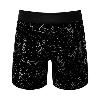 SHINESTY THE BIG BANG GLOW-IN-THE-DARK CONSTELLATION BALL HAMMOCK POUCH UNDERWEAR WITH FLY M
