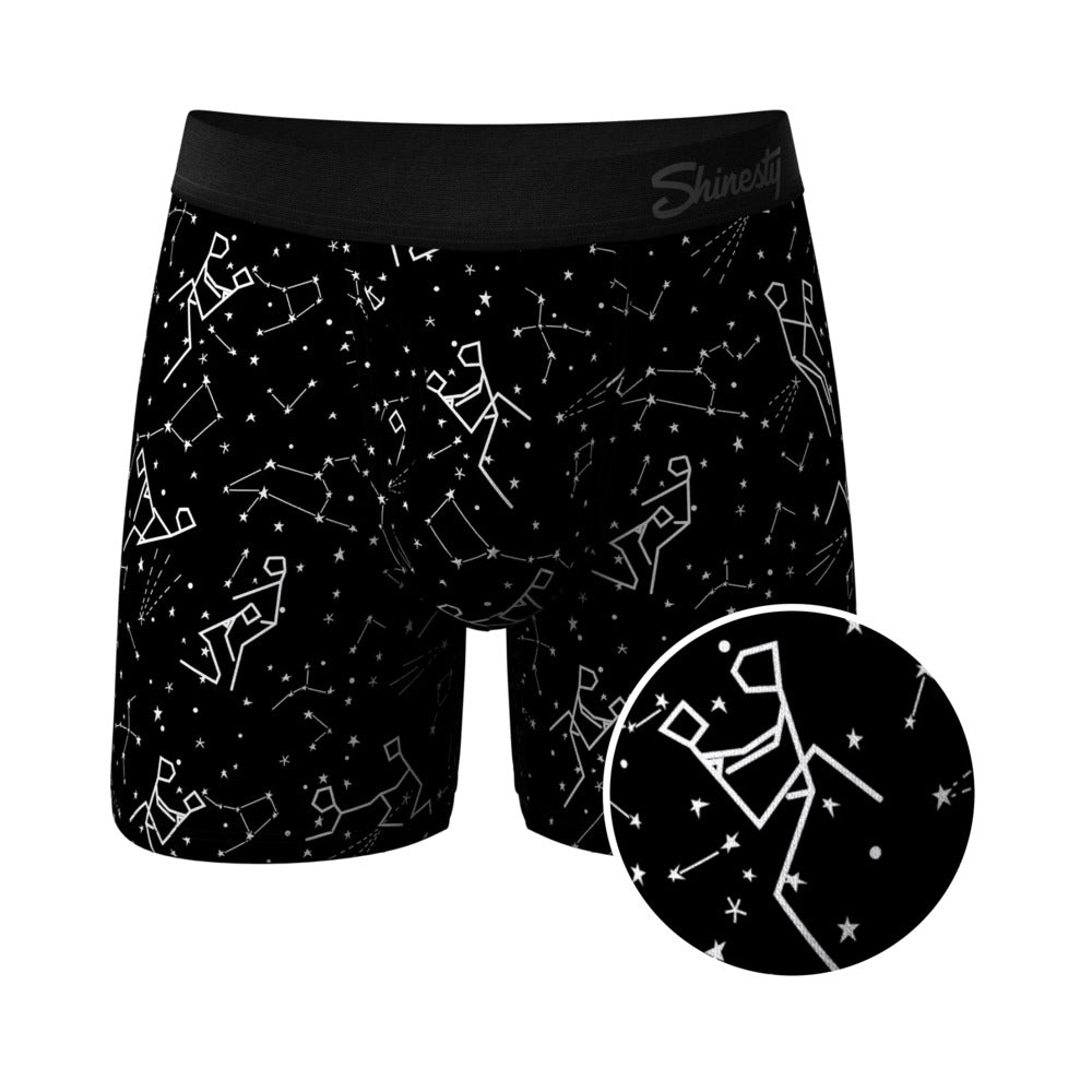 SHINESTY - THE BIG BANG GLOW-IN-THE-DARK CONSTELLATION BALL HAMMOCK POUCH UNDERWEAR WITH FLY 2XL