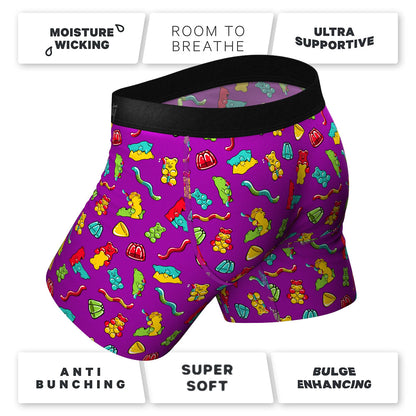 SHINESTY - ROPA INTERIOR TIPO SACO CON HAMACA CON OSITOS DE GOMA MALVADOS CON ABERTURA