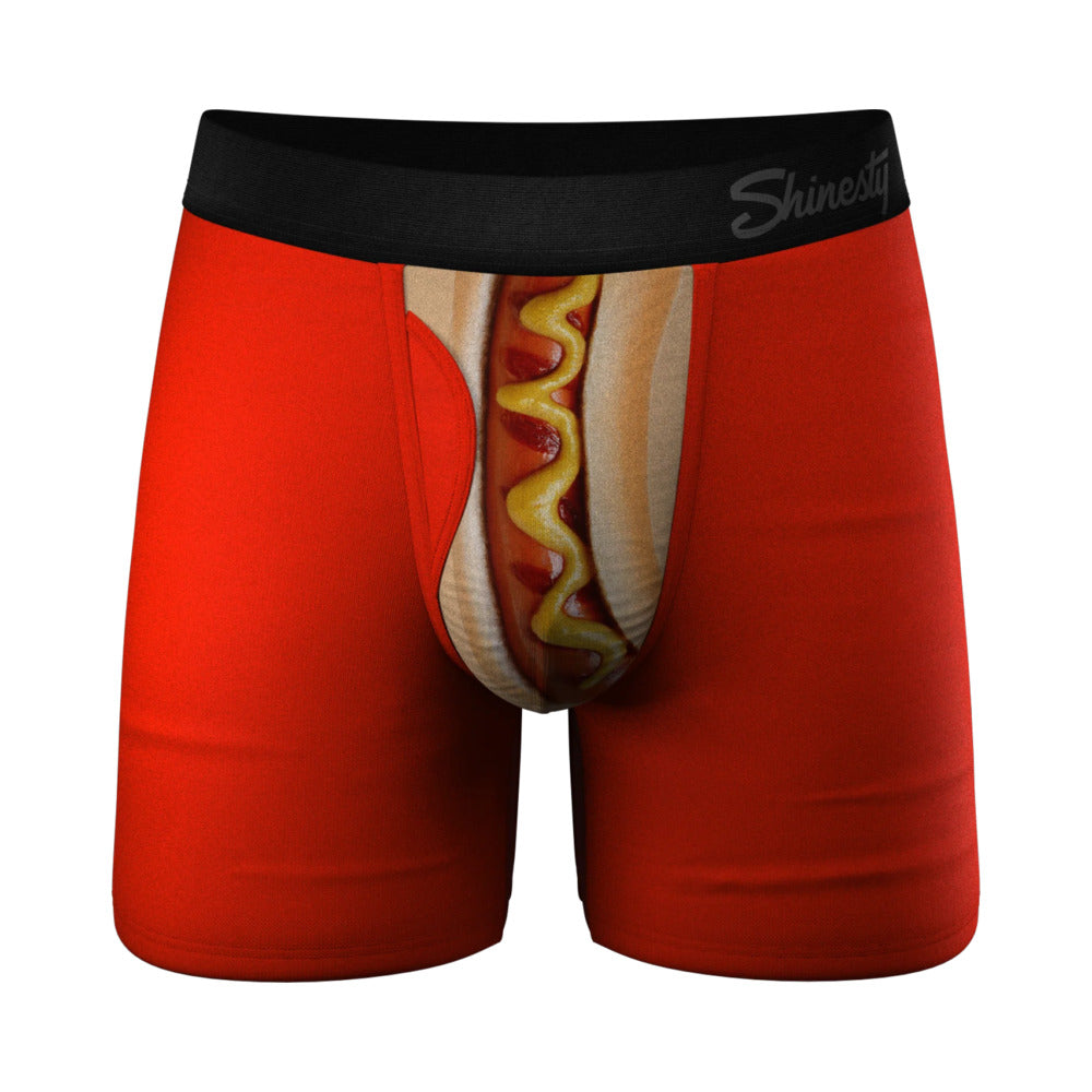 SHINESTY - THE CONEY ISLANDS HOT DOG BALL HAMMOCK POUCH UNDERWEAR WITH FLY